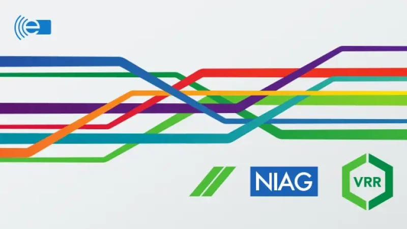 Symbolbild mit Verkehrslinien und Logos von VRR und NIAG NIAG Ticket